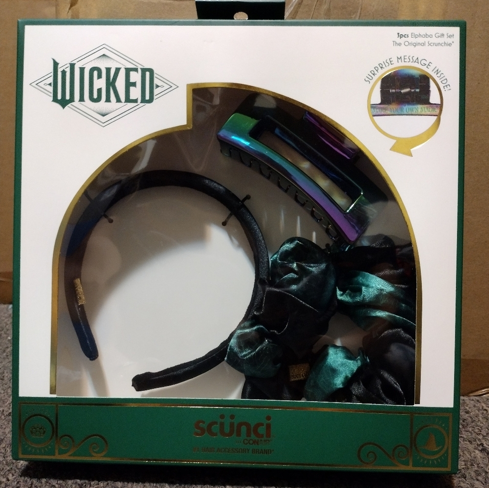 Wicked Scrunchie Elphaba Gift Set 3 Piece
